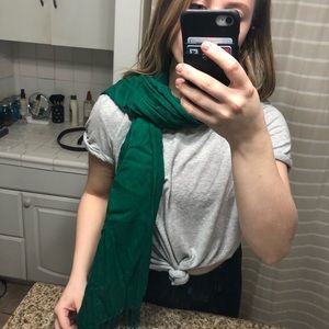 Dark green scarf